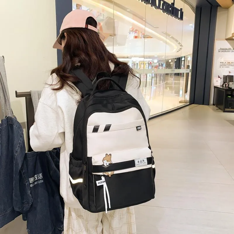 Travel Nylon Backpack Women's Multicolor-5