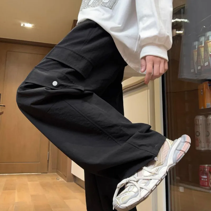 Lulifama Casual Pants Unisex Dark Gray-8