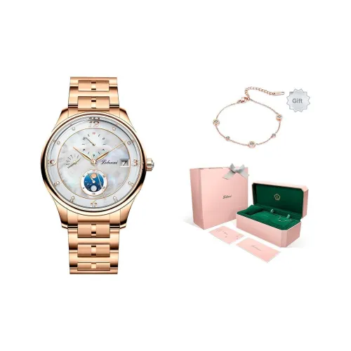 LOBINNI L Элегантные женские наручные часы автоматические механические корпус из нержавеющей стали ремешок для часов