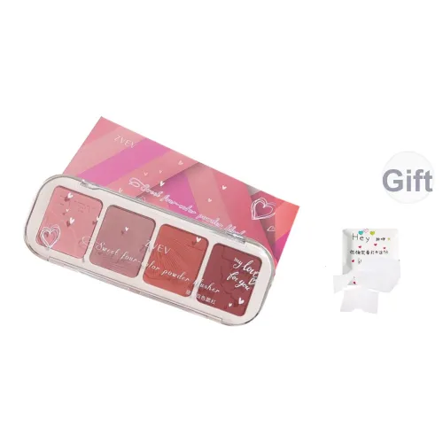 ZVEV Сладкий 4 цвета Женские All in One Palette Румяна Легко растушевывается Вечерний Тон кожи 4,2gx4