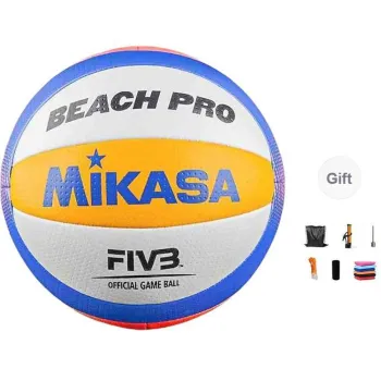 MIKASA Nylon Composite Fabric Size 5 Volleyball Unisex Gold Sand Yellow/Sky Blue/Fiery Red