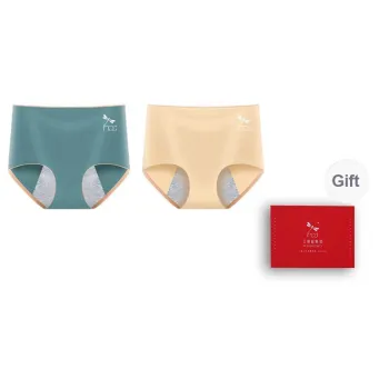 RED DRAGONFLY Seamless 100% Cotton Period Panty For Auntie Period Women's 2 Boxes Of Gift Sets