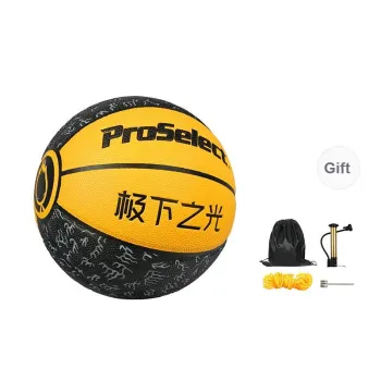 ProSelect PU Basketball Aurora Below, Black Yellow Size 5 Ball Training Competition Unisex