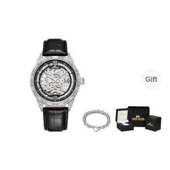 LIBER AEDON Wrist Watch Mechanical Movement Cut-Out Dial Men's Watches