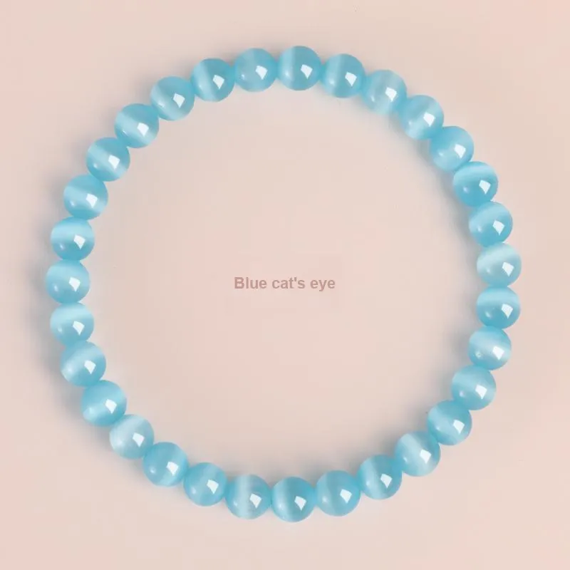 JIUHUASHAN Glass Cat Eye Bracelets Women's-15