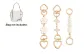 White Extender Chain Three-Piece Set[Cherry Blossom 15cm+Camellia 15cm+Pearl 13.5cm]