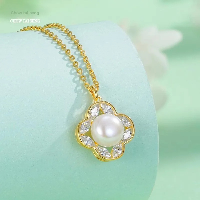 CHOW TAI SENG Pearl Necklace Set Box Women's-6