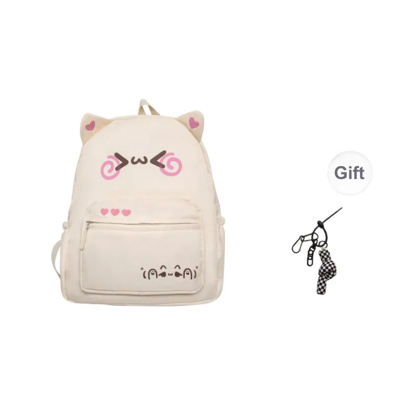KAMLUI Nylon Backpack Regular Unisex White/Pink/Blue-0
