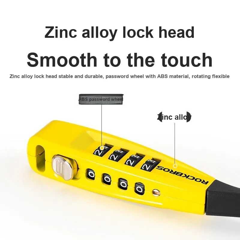 ROCKBROS Bicycle Locks Adjustable Coded Lock-3
