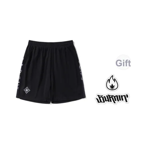 BURNIN Черные Унисекс Повседневные шорты