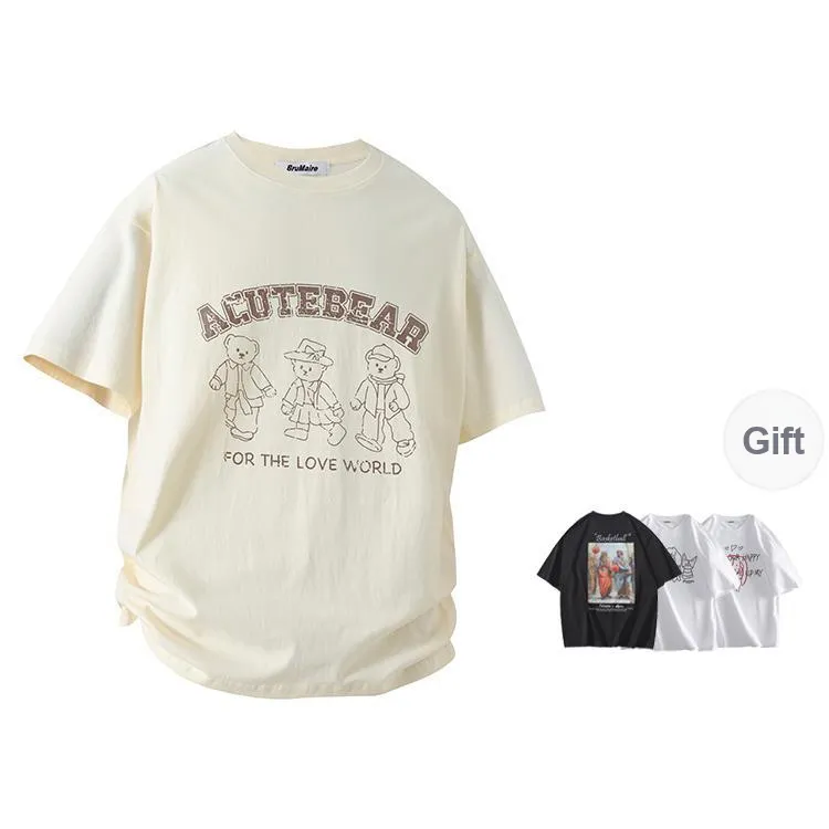 BRUMAIRE T Shirt Unisex Black Comes With Random Print Short Sleeved Shirt-4