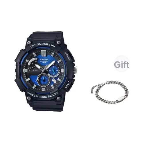 CASIO Кварцевый механизм Часы Мужские Синий циферблат