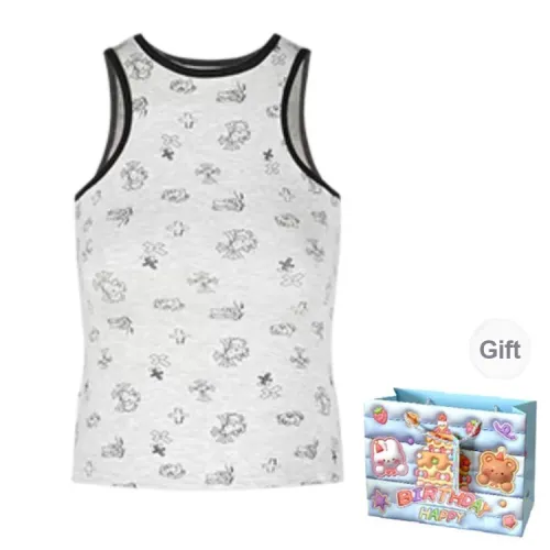BRASS SCOUT Tank Tops Women's Gray Shopping Bag Included