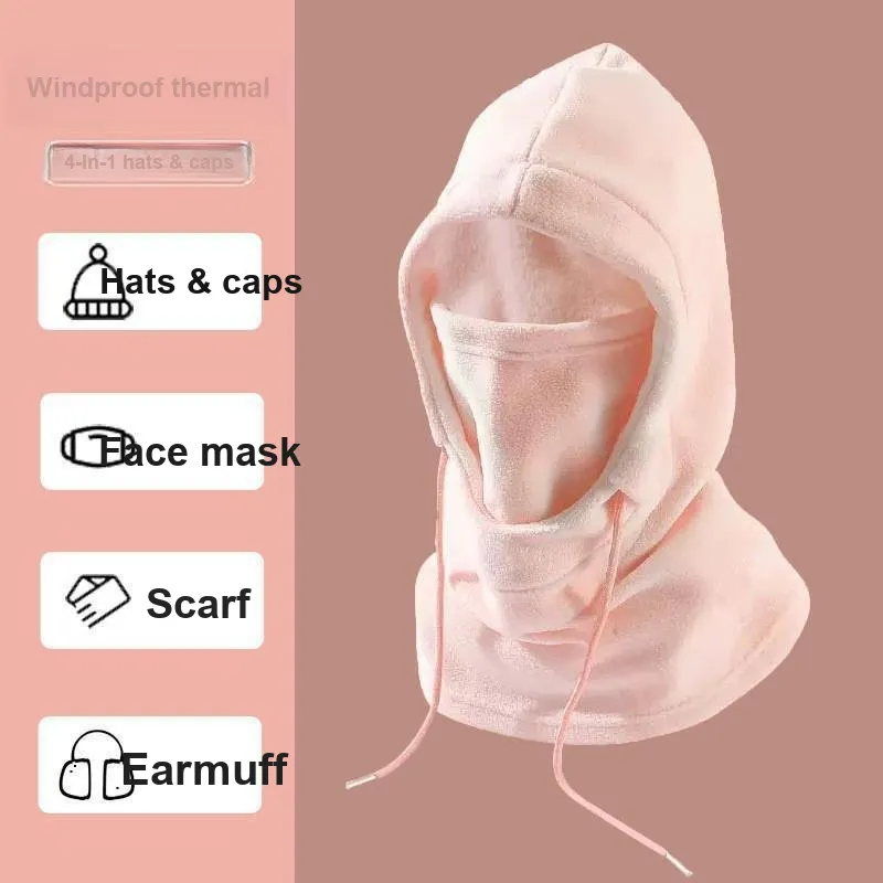 JIEKAI Riding Equipment Pullover Face Masks Unisex Black Pink Ecru-5
