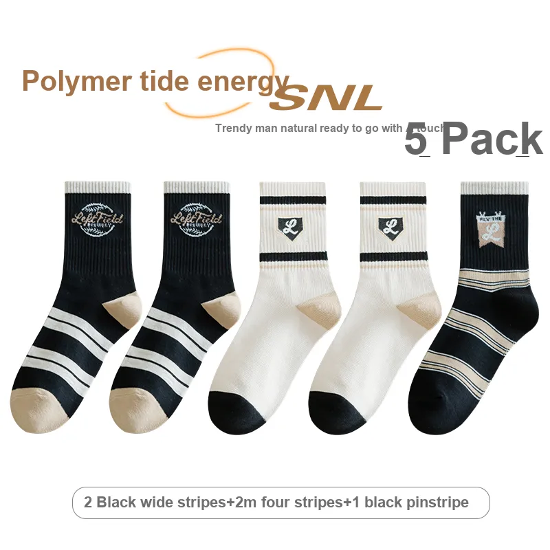 Lan Miao Mid Calf Socks Men's 5 Pack-1