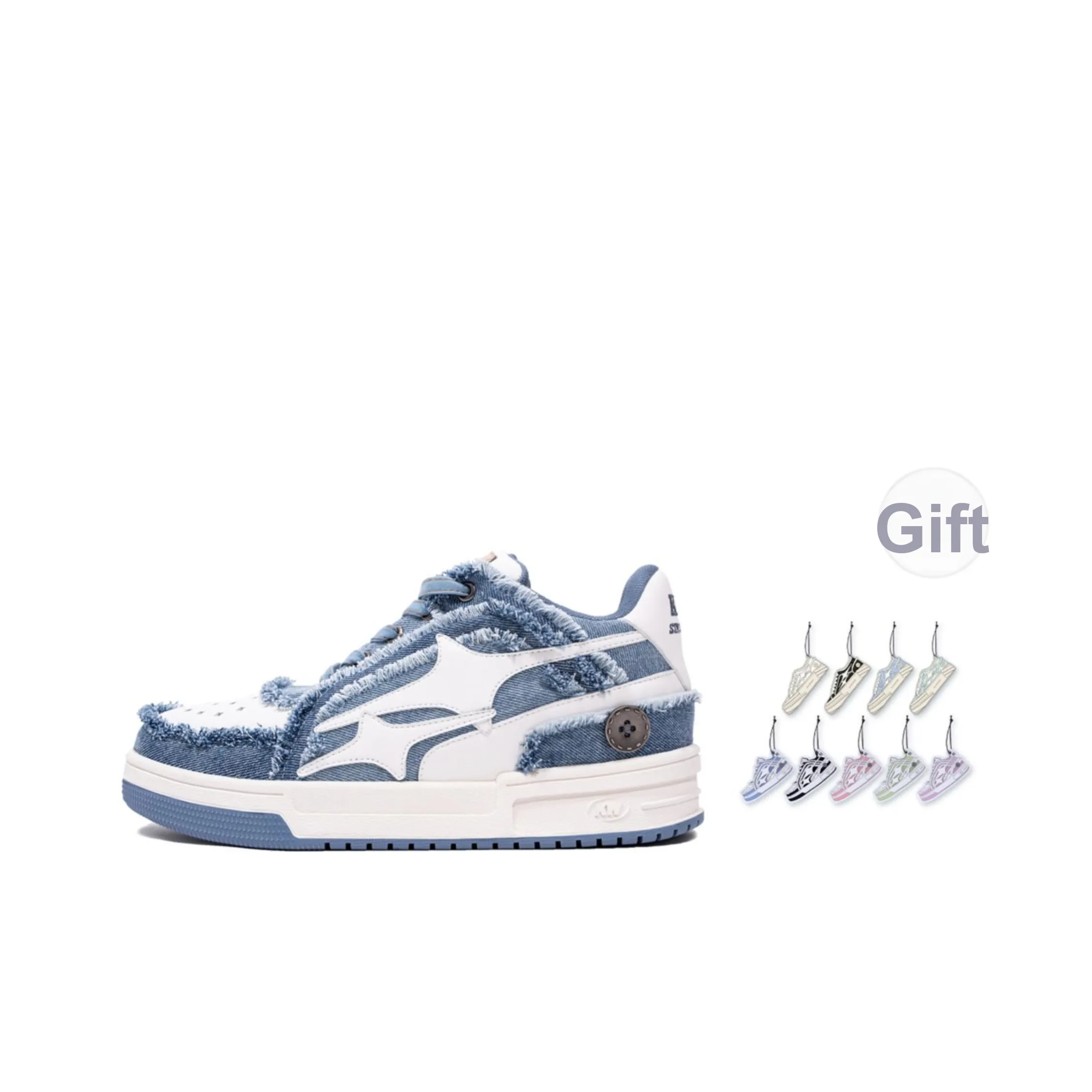 KILLWINNER Noah's Ark Slip-resistant Abrasion-resistant Low-top Skateboard Shoes Unisex Denim Blue Кроссовки KILLWINNER Noah's Ark Slip-resistant Abrasion-resistant Low-top для скейтбординга Unisex Denim Blue