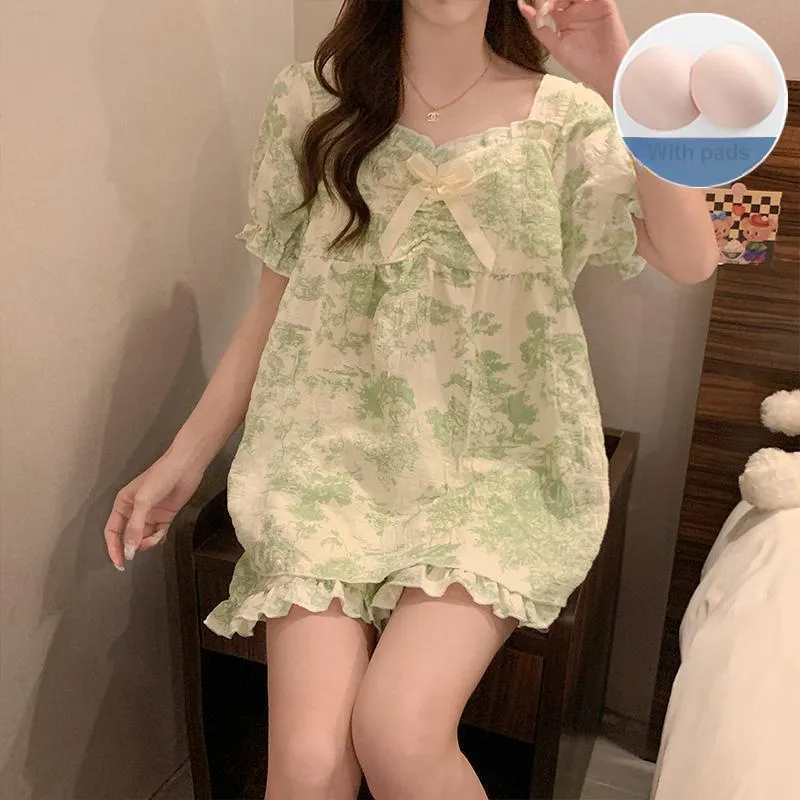 Sleeping Beauty Pajama Set Women's Light Green-2