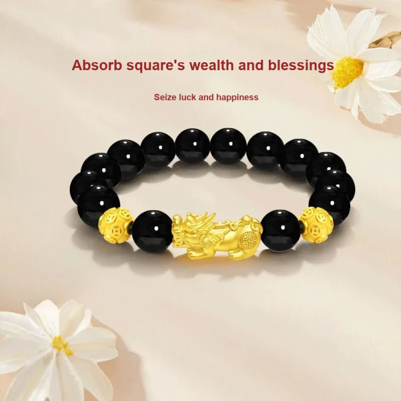 Love Jewelry Obsidian Jade Bracelets Unisex-2