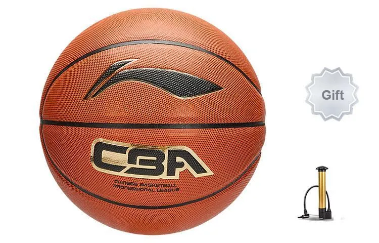 LiNing CBA Collection PVC Basketball Brown Size 7 Training Unisex-0