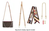 Smaller Crossbody Modified Set[1.1 Adjustable Vegetable Tanned Leather+30cm Copper Decorative Chain+Silk Scarf]