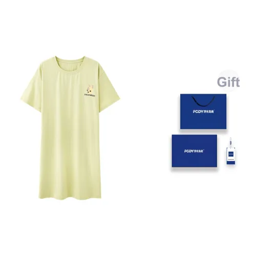 Floating Light Islands Ночная сорочка Женская Неоновый зеленый