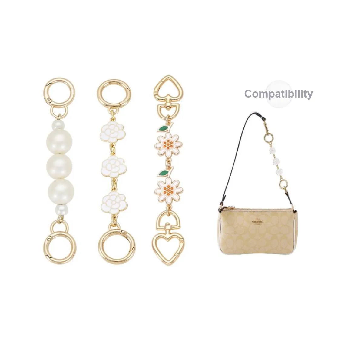 Lan Bao Fan Metal Alloy Custom Trendy Bag Strap Women's Gold-Tone