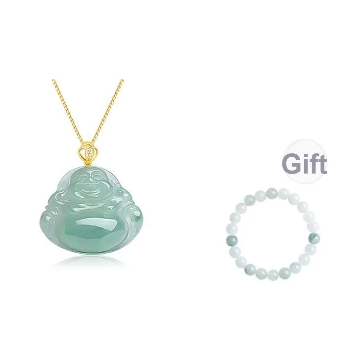 With the heart of the jade Jadeite Necklaces Women's Buddha