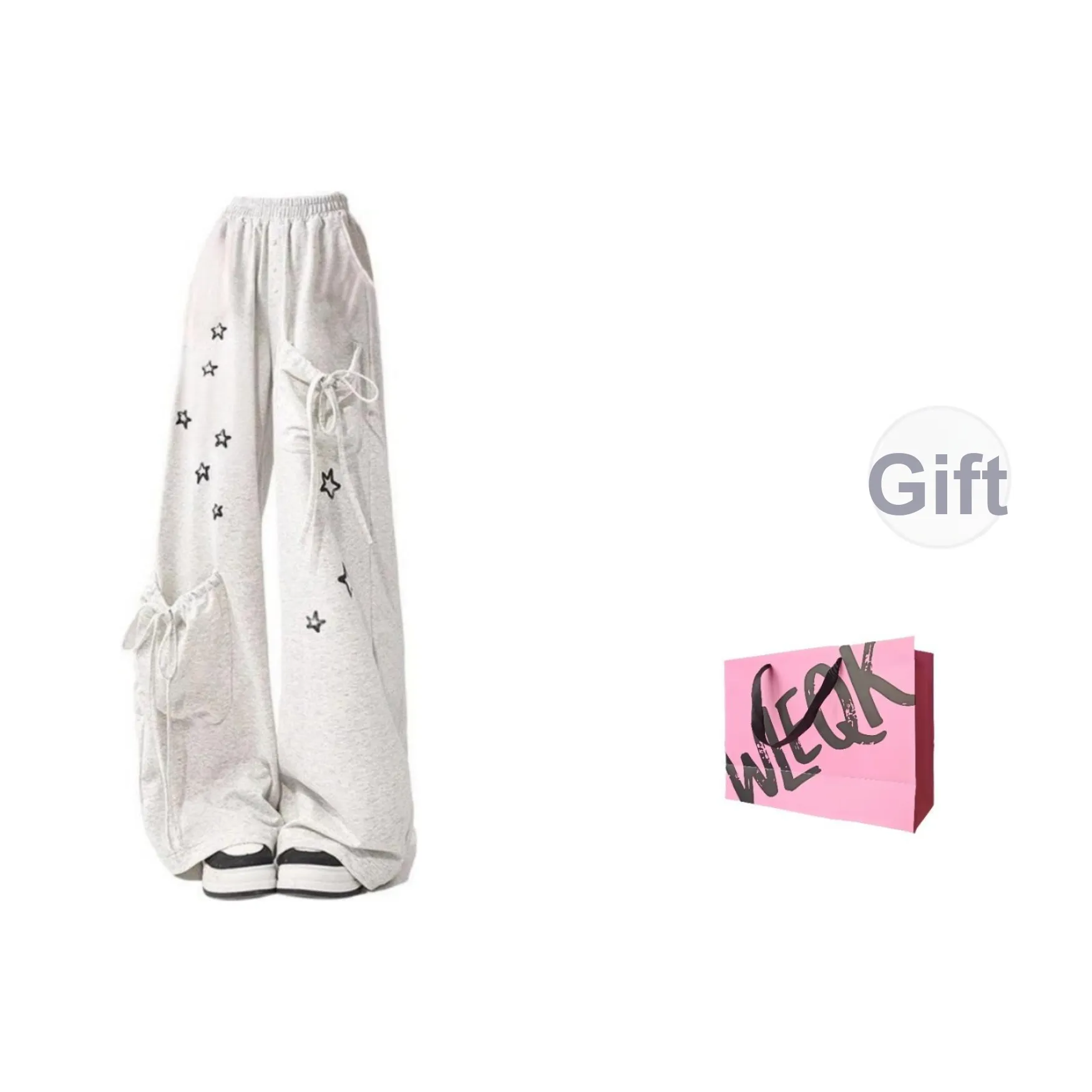 CTRTRC Light Gray Women's Casual Pants CTRTRC Светло-серые женские повседневные штаны