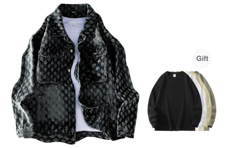 TESTUNG Denim Jackets Unisex-61
