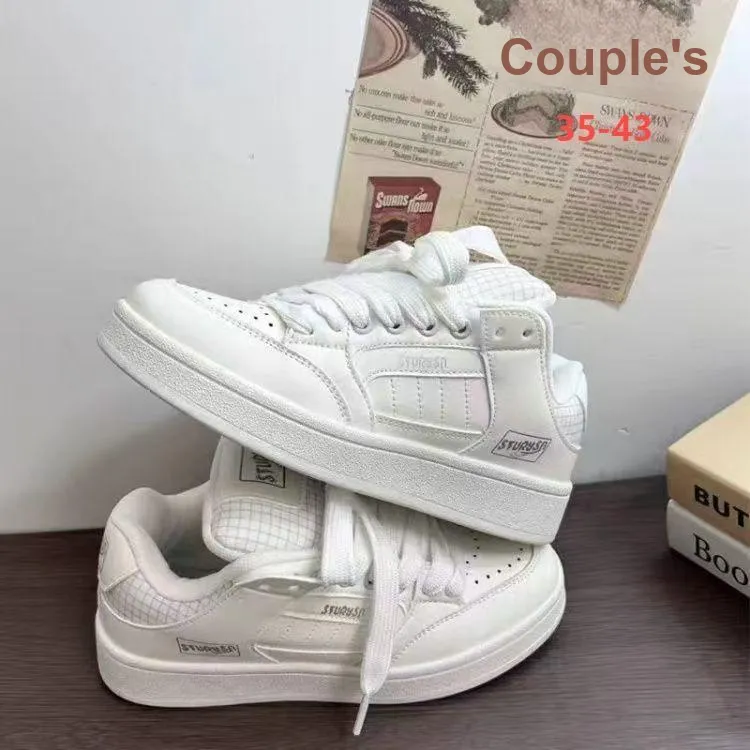 BINGO DUCK Slip Resistant Skateboard Shoes Women's White-9