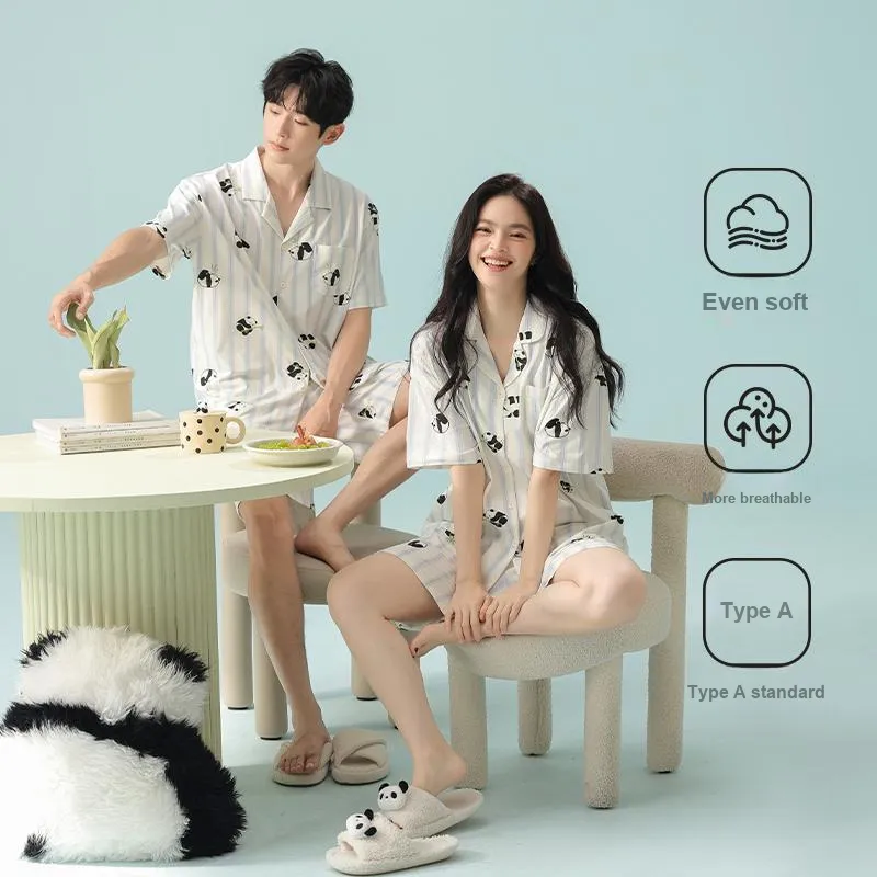 WANANNI Pajama Set Unisex Apricot White-3
