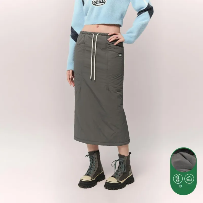 CHUU Casual Long Skirts Women's Carbon Gray-2