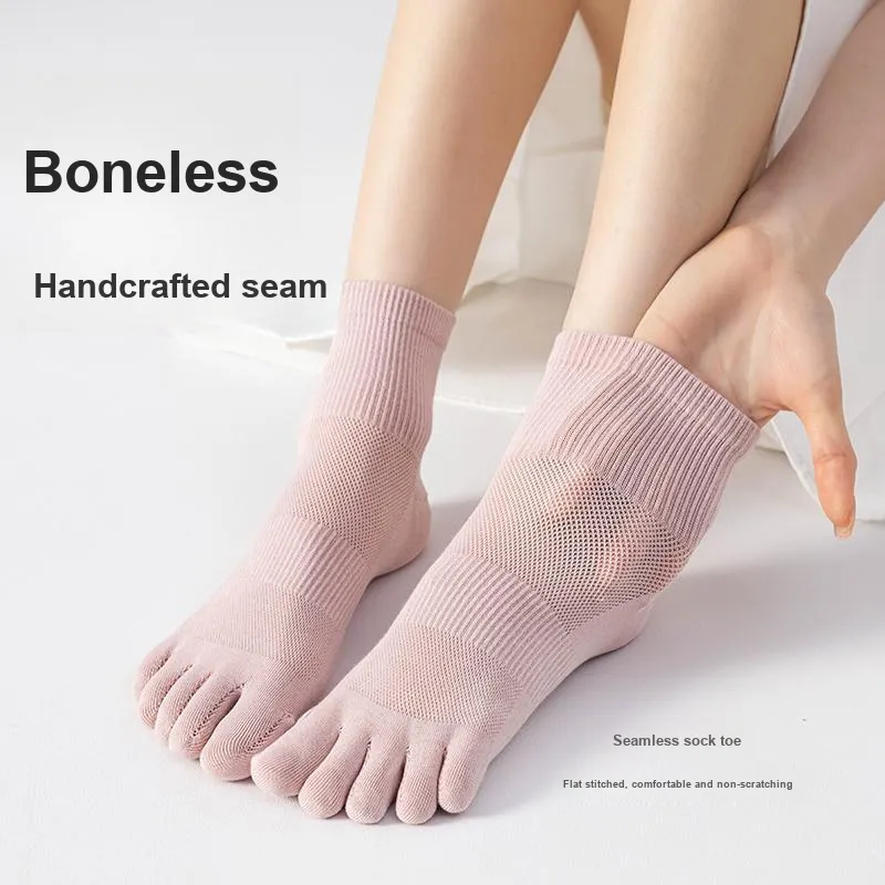 MIIOW Mid Calf Socks Women's 5 Pack-2
