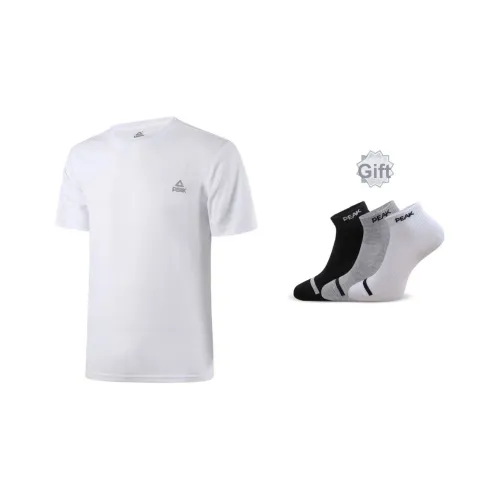 PEAK Бег Т-Рубашка Унисекс Белый