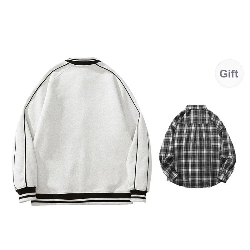 OGEK Baseball Jacket Unisex Light Heather Gray-1