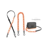 [Orange]Acrylic Leather Strap+Orange Decorative Chain 40cm