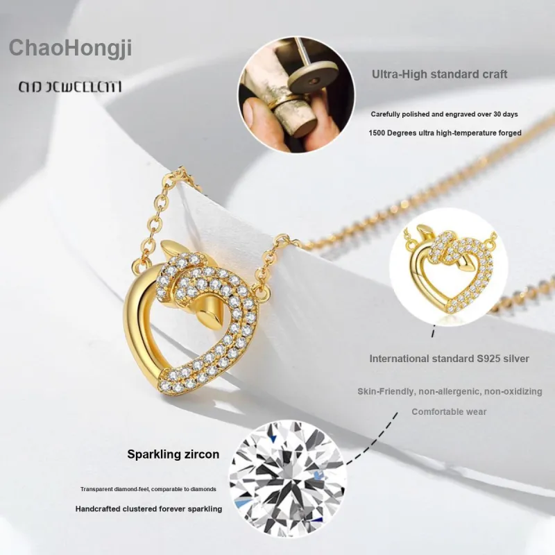 CHAOHONGJI S925 Silver Necklaces Women's-2