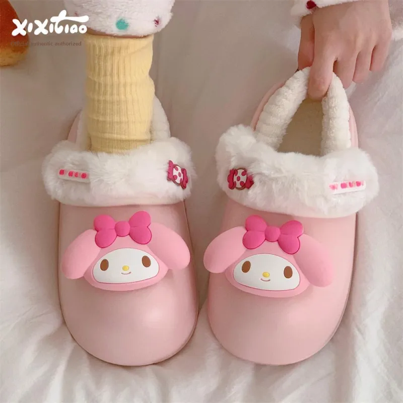 Thin Strips x Sanrio Cotton Slippers Women's, Pink-1