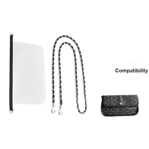 Jingxi Коровья кожа Через плечо Цепочка с повреждением Бесплатно Модификация Аксессуары Сумка Ремень Женские Черный