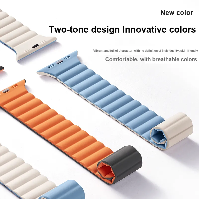 ZHISHENG Apple Compatibility Watch Band 38/40/41/42/44/45 Universal Silicone Material-9