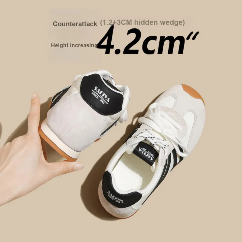 Safiya Cushioning, Wear Resistant Low Top Casual Shoes With Hidden 3cm Wedge Women's-4