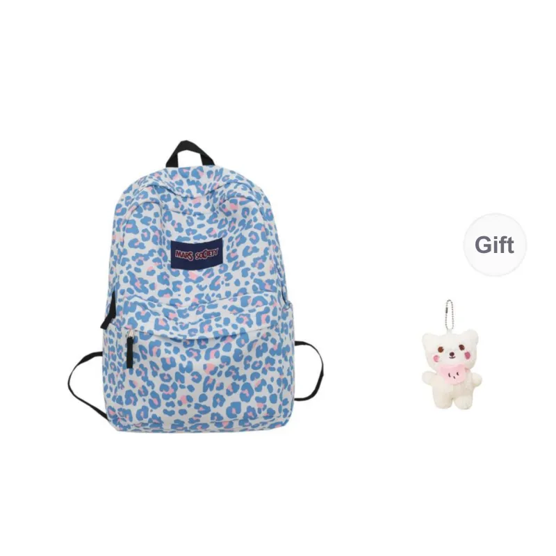 Yalu Nylon Backpack Unisex Pink/Blue/Black-7