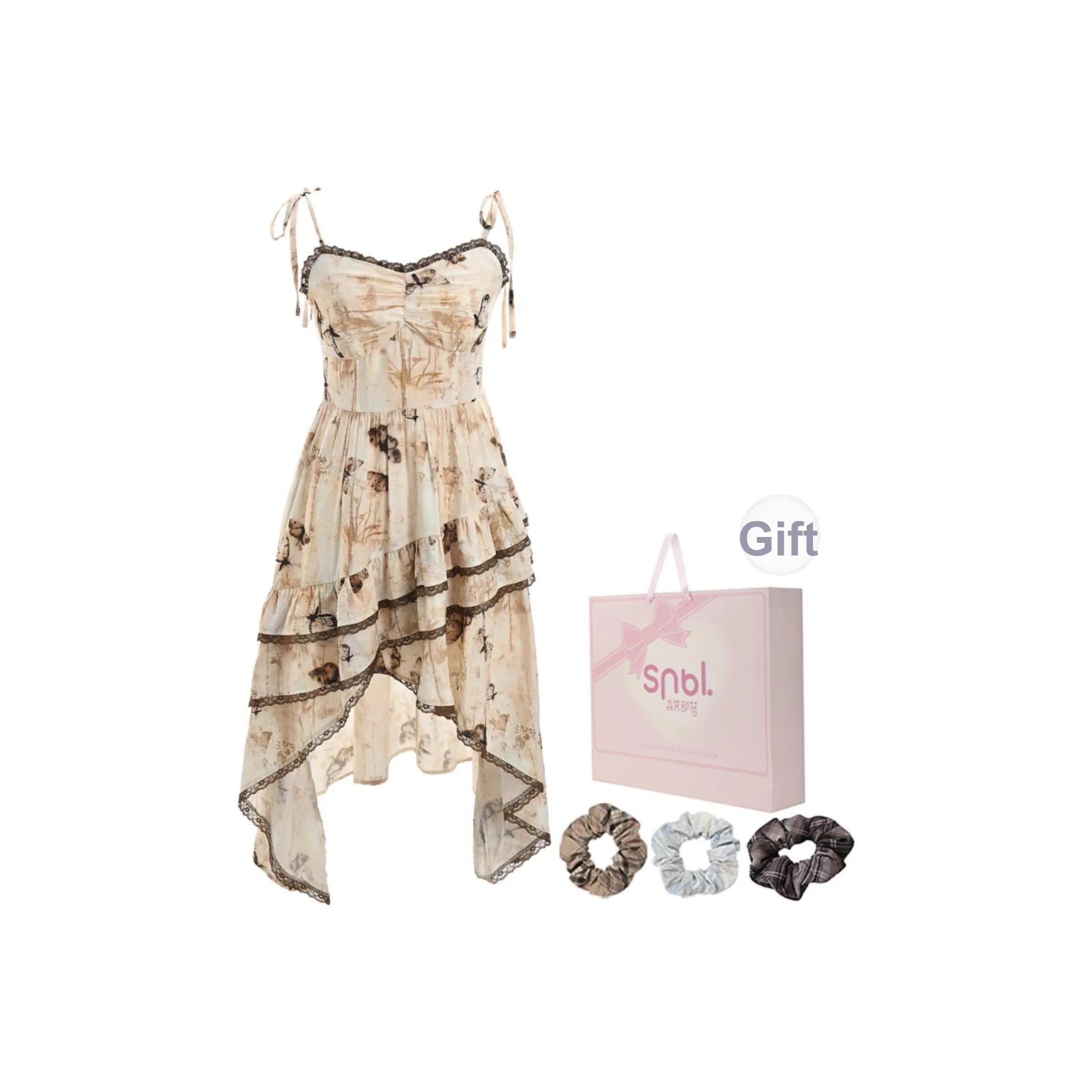 SNBL Абрикос Женские Слип-платья