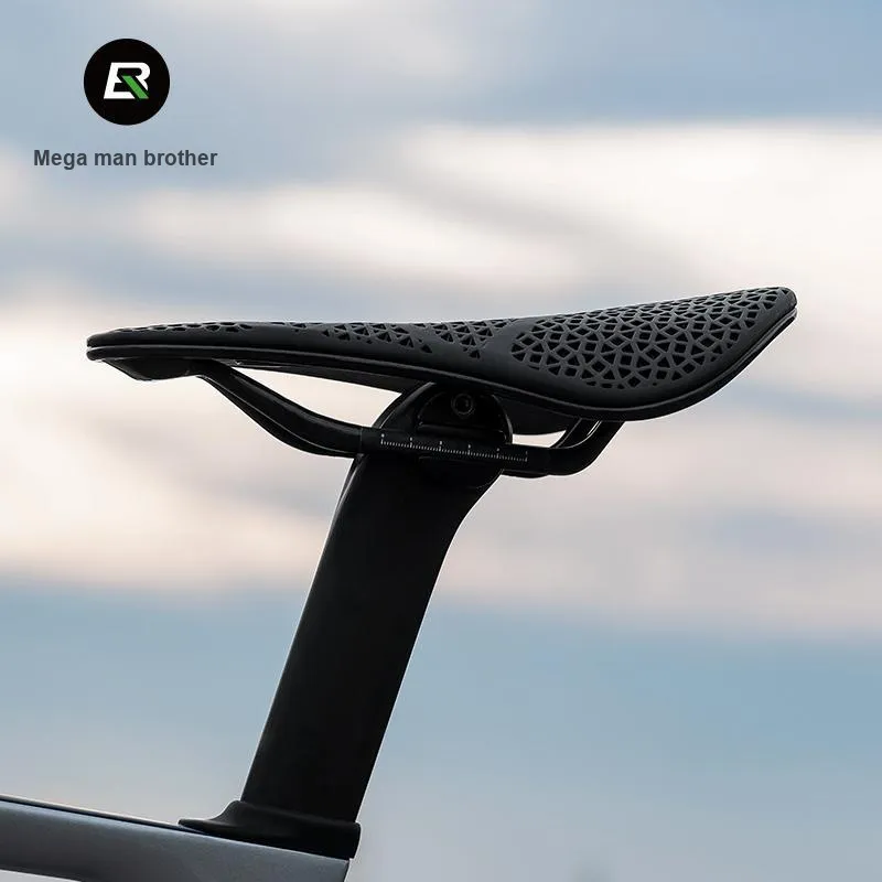 ROCKBROS Cycling Gear Seat Cushion Bike Unisex Carbon Fiber, Polyurethane 15*25*5cm Black-2