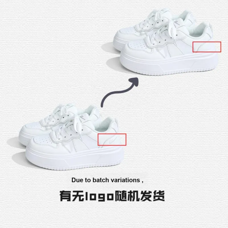 Warrior Small White Shoes Height Increasing Low-Top Skateboard Shoes Women's-1