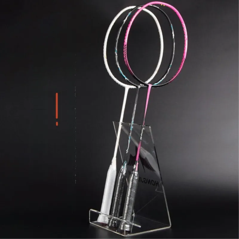 Hongjian Badminton Racket Frames Transparent Acrylic Live Streaming Room For Home Unisex 3/6/10 Pack Shown Storage Rack-1