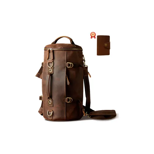 Simple Nature Коровья кожа Рюкзак Большой Мужской Темно-коричневый