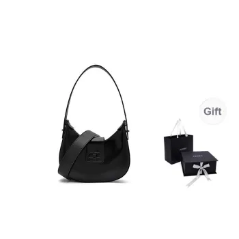 PEDRO Cow Leather Moon Bag Shoulder Bag Regular Women's Light Umber/Black