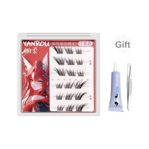 YANROU Китайский стиль Little Лиса Maiden Лиса Series Клей Бесплатно Накладные ресницы Thickening Стиль