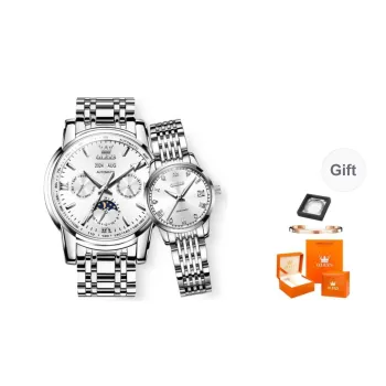 OLEVS Heart-to-Heart Knot Collection Mechanical Movement Watch Unisex White Dial